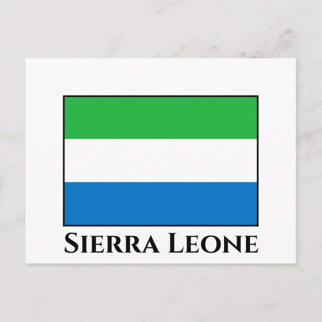 Flagge Sierra Leones Postkarte (Vorderseite)