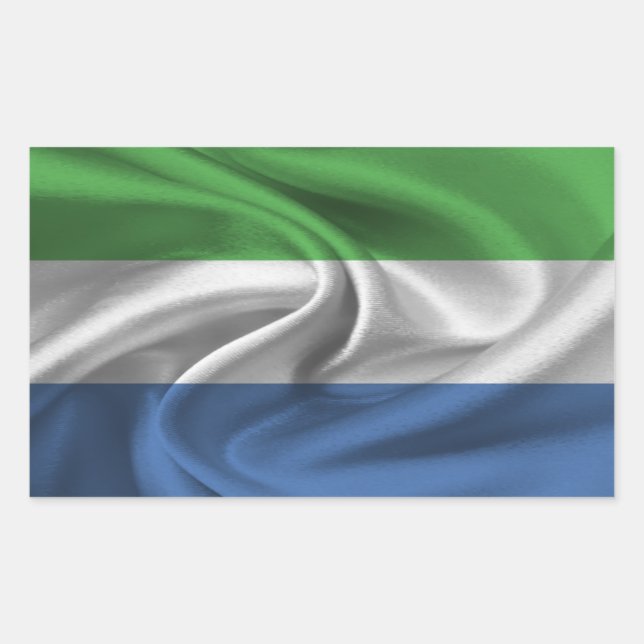 Flagge Sierra Leones Rechteckiger Aufkleber (Vorderseite)