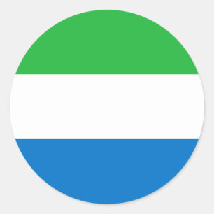 Flagge Sierra Leones Runder Aufkleber