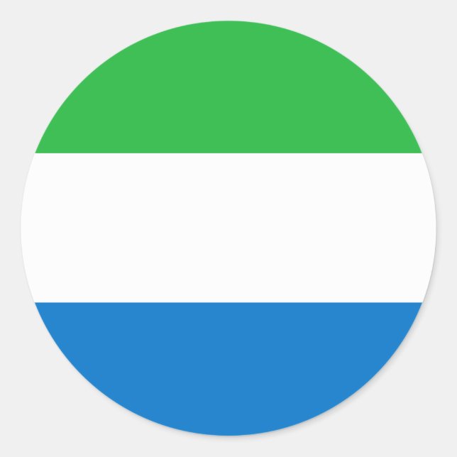 Flagge Sierra Leones Runder Aufkleber (Vorderseite)