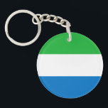 Flagge Sierra Leones Schlüsselanhänger<br><div class="desc">Patriotische Flagge Sierra Leones.</div>
