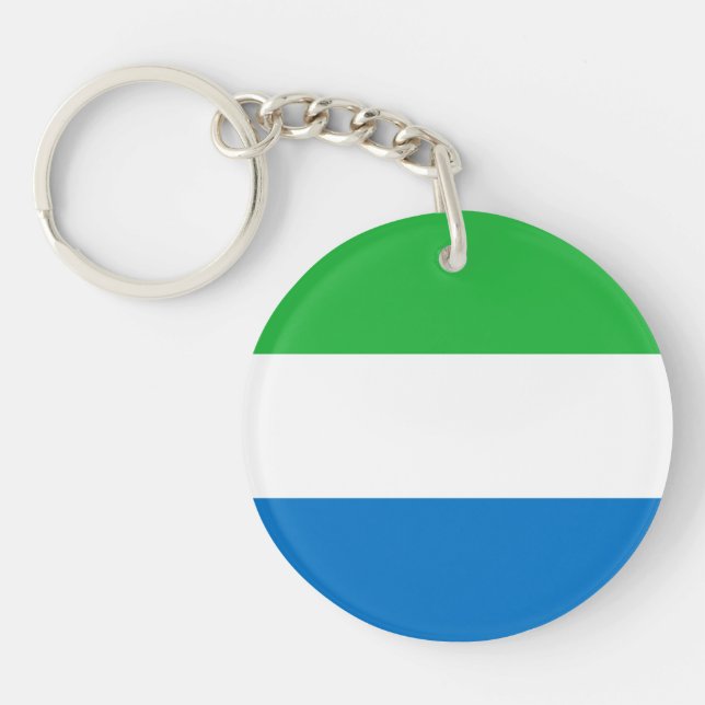 Flagge Sierra Leones Schlüsselanhänger (Vorderseite)