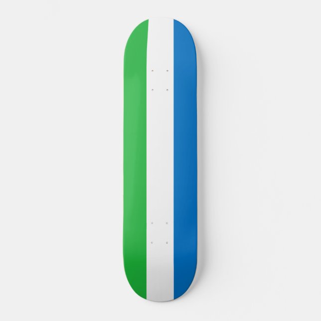 Flagge Sierra Leones Skateboard (Vorderseite)