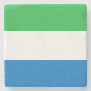 Flagge Sierra Leones Steinuntersetzer