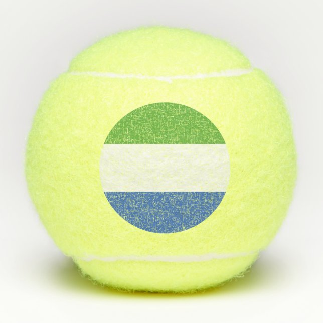 Flagge Sierra Leones Tennisbälle (Vorderseite)