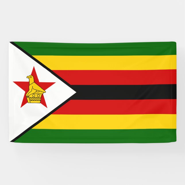 Flagge Simbabwes Banner (Horizontal)