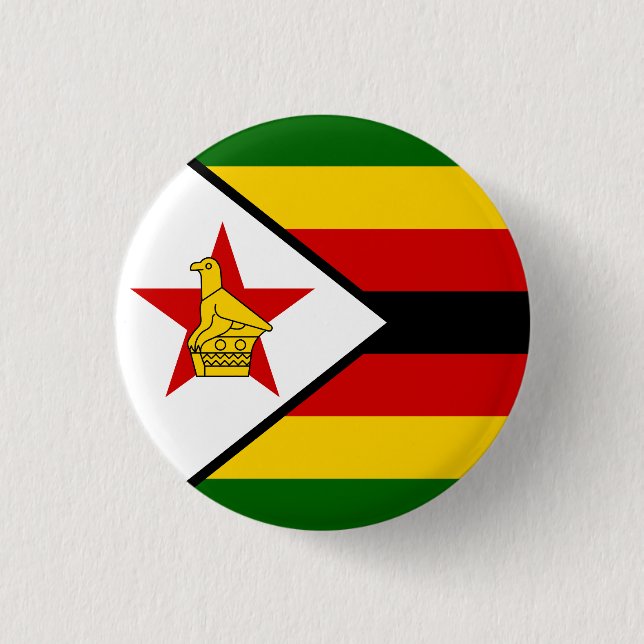 Flagge Simbabwes Button (Vorderseite)