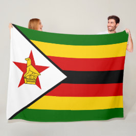 Flagge Simbabwes Fleecedecke