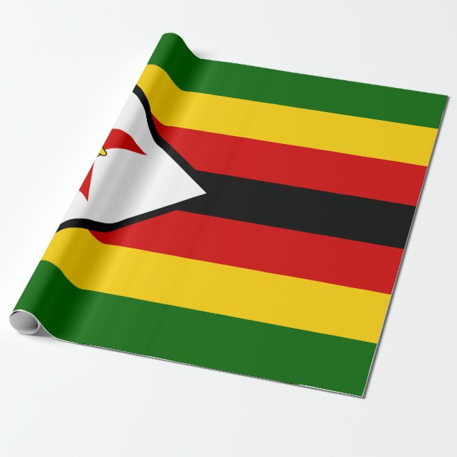 Flagge Simbabwes Geschenkpapier (Ungerollt)