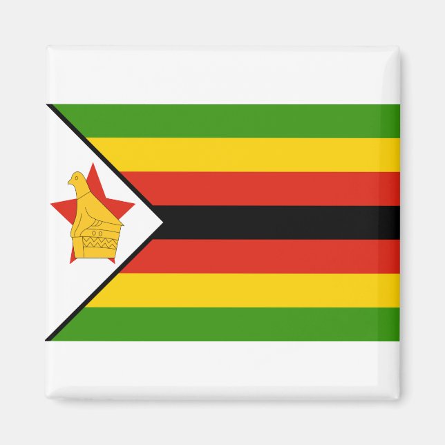 Flagge Simbabwes Magnet (Vorne)