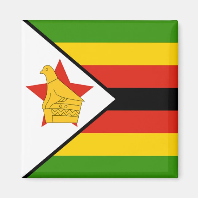 Flagge Simbabwes Magnet (Vorne)