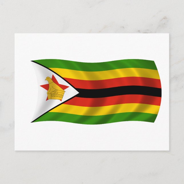 Flagge Simbabwes Postkarte (Vorderseite)