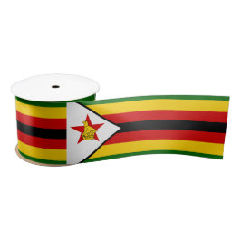 Flagge Simbabwes Satinband