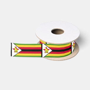 Flagge Simbabwes Satinband