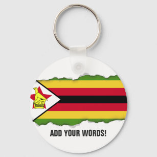 Flagge Simbabwes Schlüsselanhänger