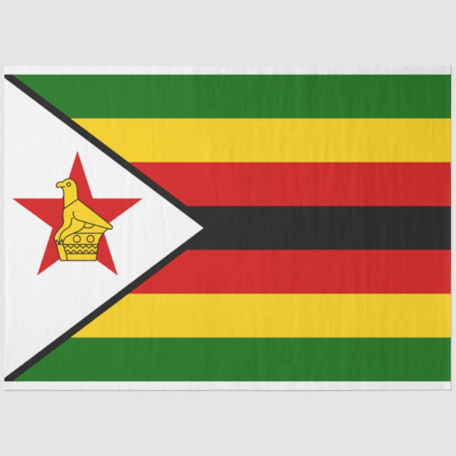 Flagge Simbabwes Seidenpapier (Vorderseite)