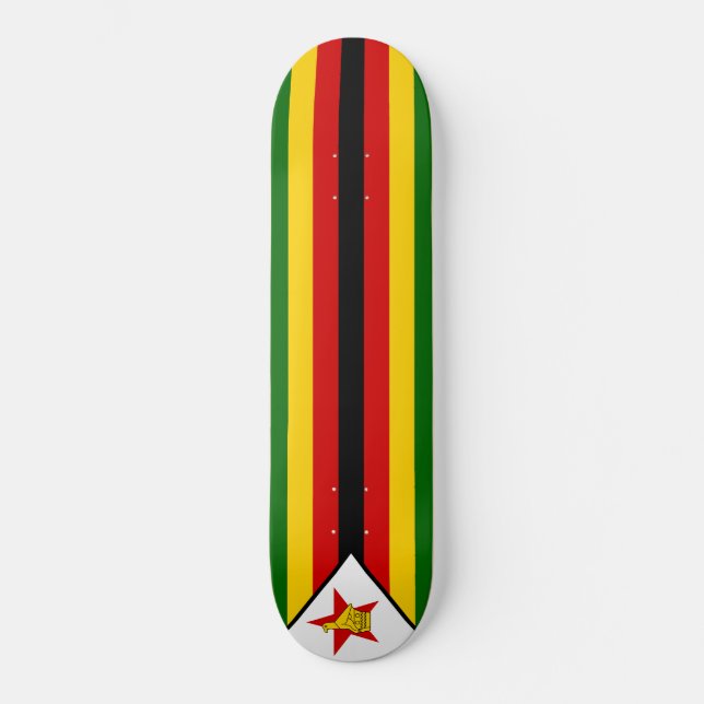 Flagge Simbabwes Skateboard (Vorderseite)