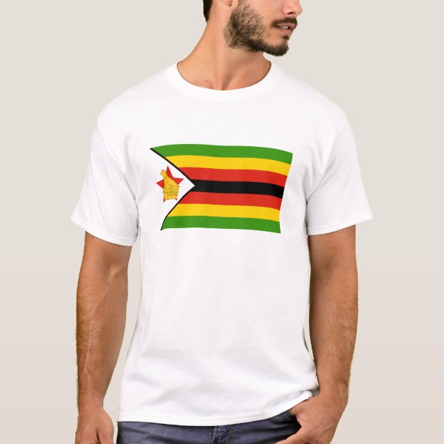 Flagge Simbabwes T-Shirt (Vorderseite)