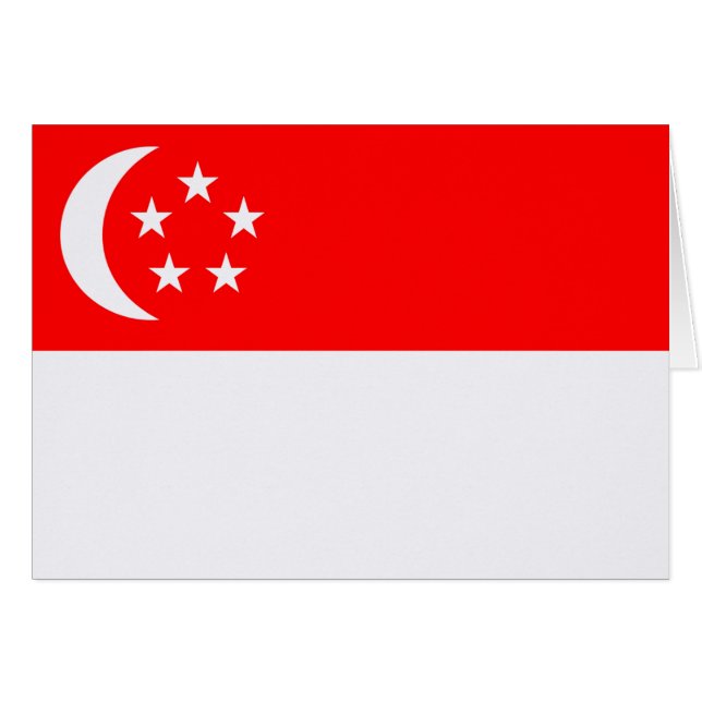 Flagge Singapurs (Vorderseite (Horizontal))