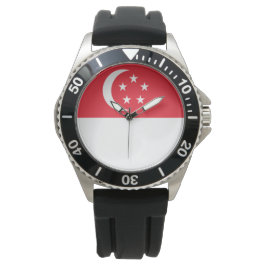 Flagge Singapurs Armbanduhr