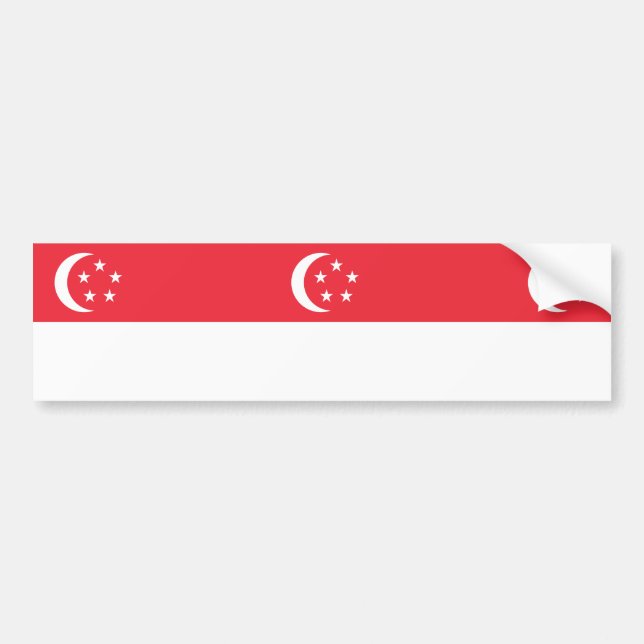 Flagge Singapurs Autoaufkleber (Vorne)