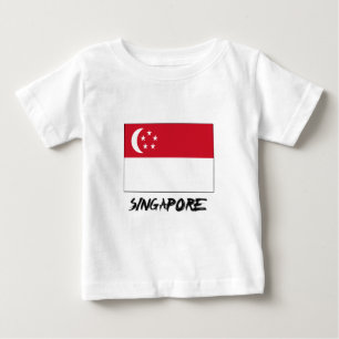 Flagge Singapurs Baby T-shirt
