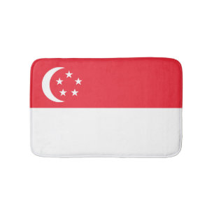 Flagge Singapurs Badematte