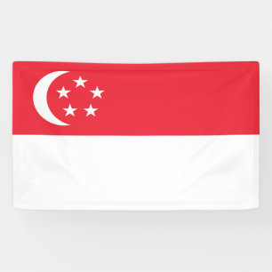 Flagge Singapurs Banner