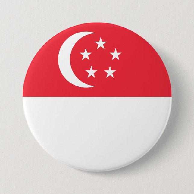 Flagge Singapurs Button (Vorderseite)