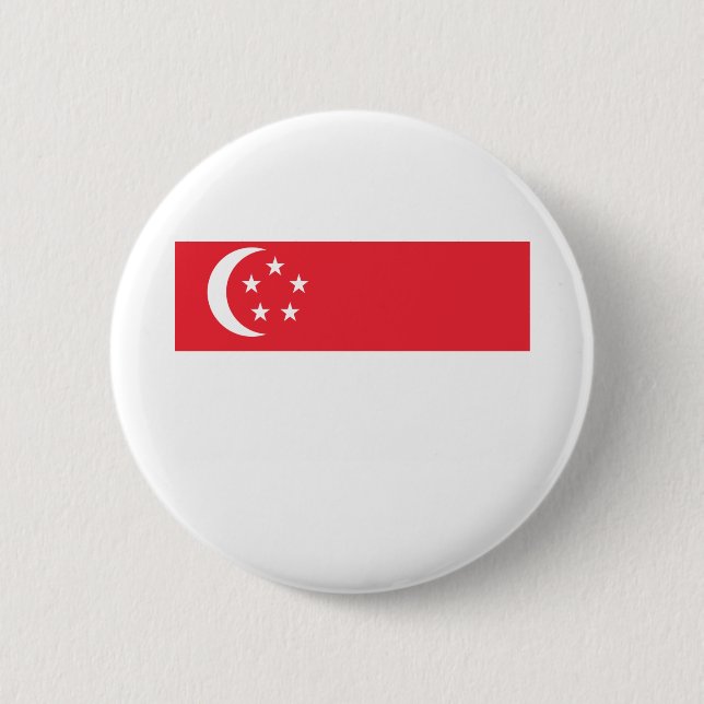Flagge Singapurs Button (Vorderseite)