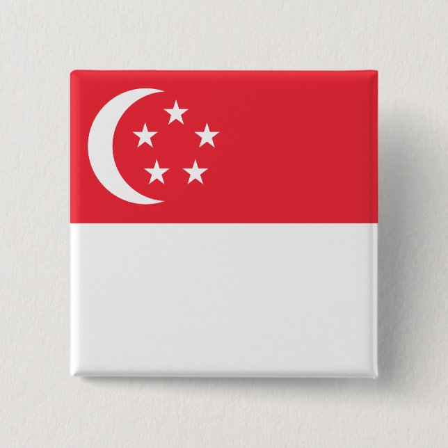 Flagge Singapurs Button (Vorderseite)