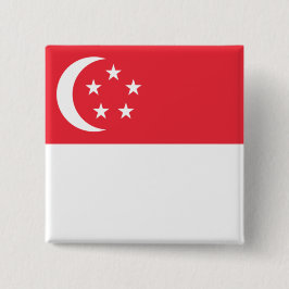 Flagge Singapurs Button