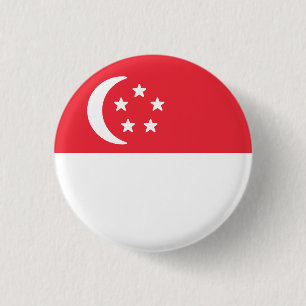 Flagge Singapurs Button
