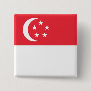 Flagge Singapurs Button