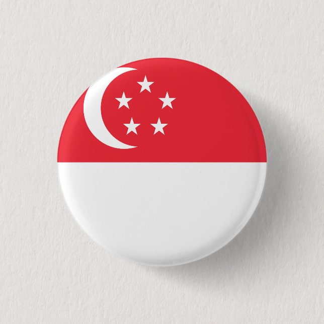 Flagge Singapurs Button (Vorderseite)