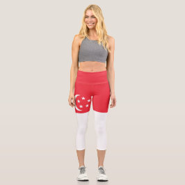 Flagge Singapurs Capri Leggings