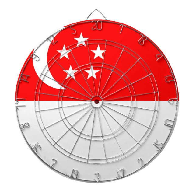 Flagge Singapurs Dartscheibe (vorne)