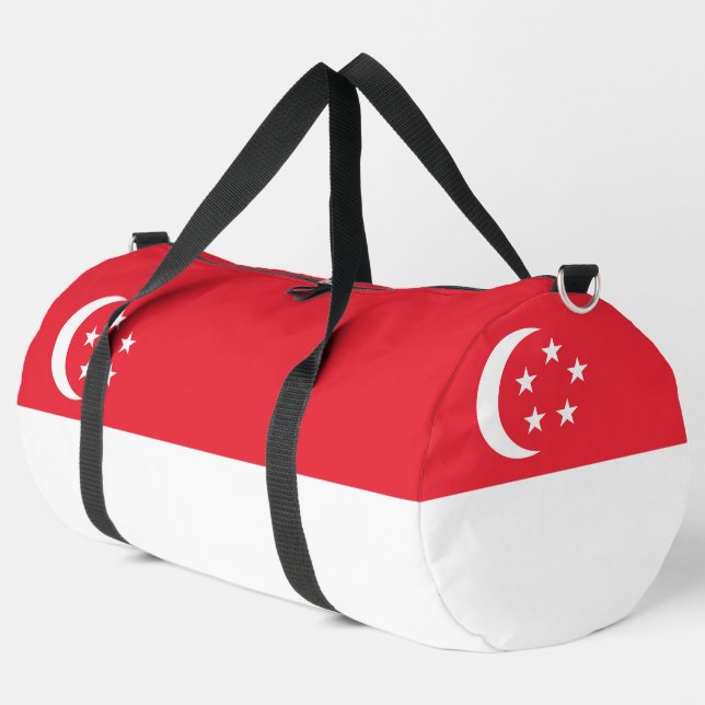 Flagge Singapurs Duffle Bag (Linke Ecke)