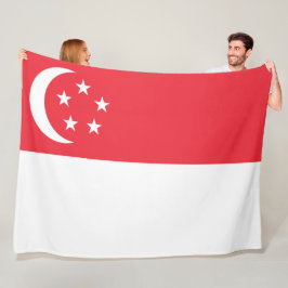 Flagge Singapurs Fleecedecke