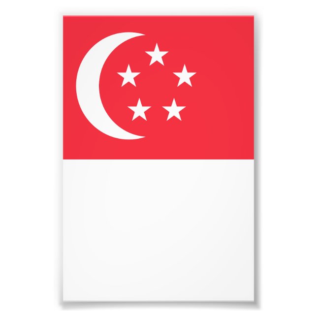 Flagge Singapurs Fotodruck (Vorne)