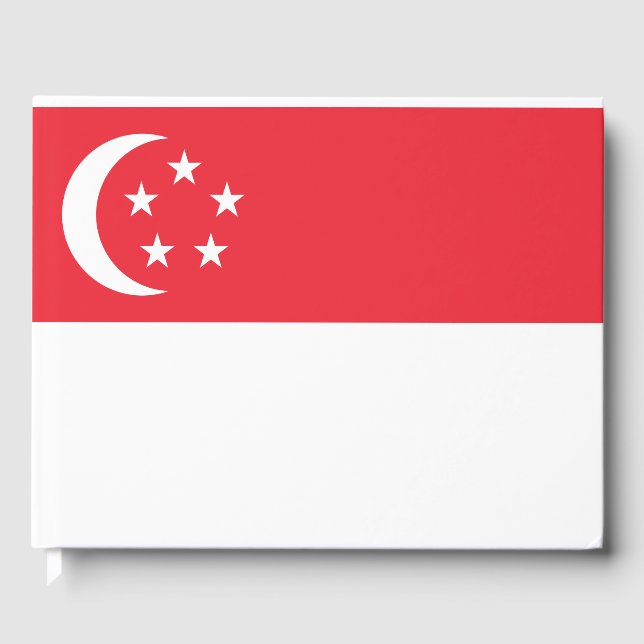 Flagge Singapurs Gästebuch (Vorderseite)