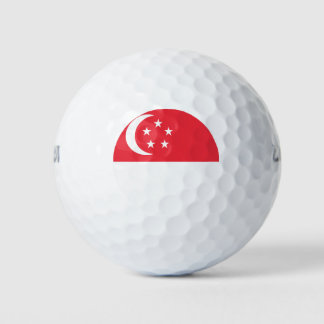 Flagge Singapurs Golfball