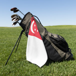Flagge Singapurs Golfhandtuch