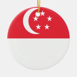 Flagge Singapurs Keramik Ornament
