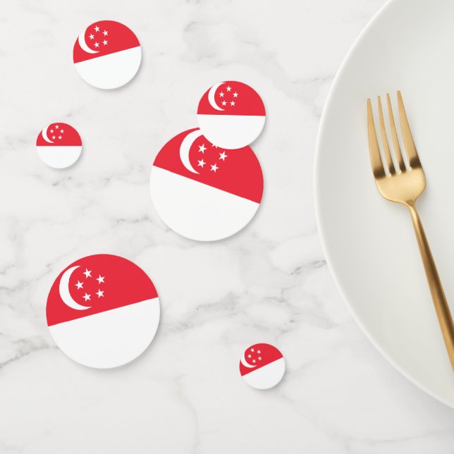 Flagge Singapurs Konfetti (Gruppe)