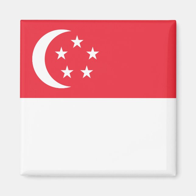Flagge Singapurs Magnet (Vorne)