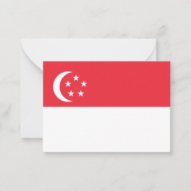 Flagge Singapurs Mitteilungskarte (Vorderseite)
