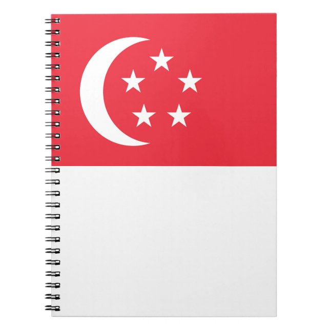 Flagge Singapurs Notizblock (Vorderseite)