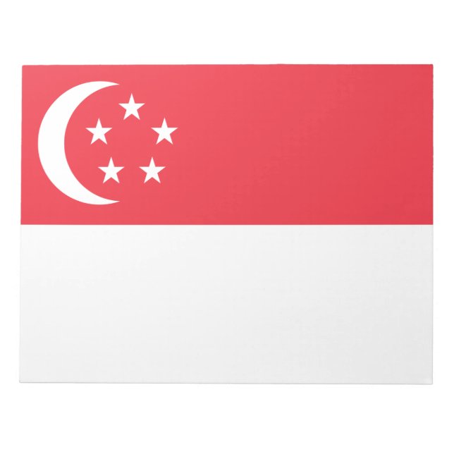 Flagge Singapurs Notizblock (Vorderseite)