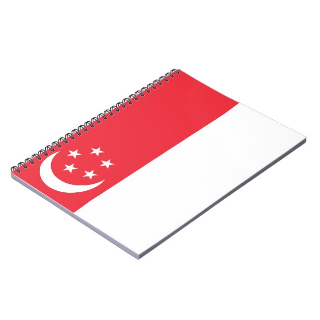 Flagge Singapurs Notizblock (Linke Seite)
